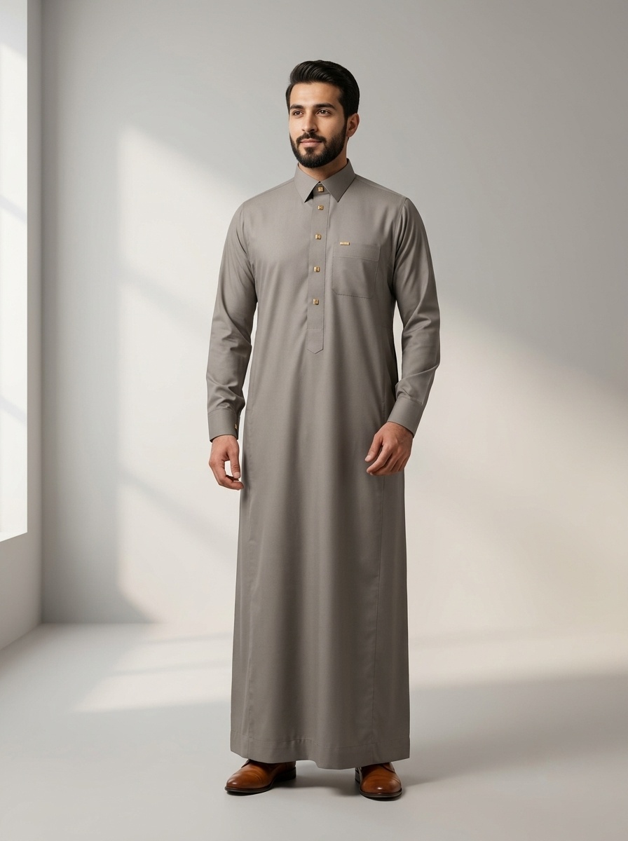 1 / 2  Premium Amber Ash Arabian Jubba thumbnail 1 Premium Amber Ash Arabian Jubba thumbnail 2 Premium Amber Ash Arabian Jubba